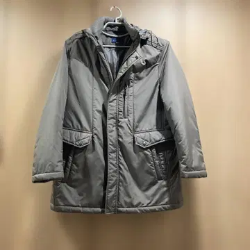 그레이 탈부착 가능 후드 자켓