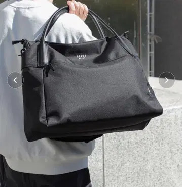 BEAMS 블랙 토트백