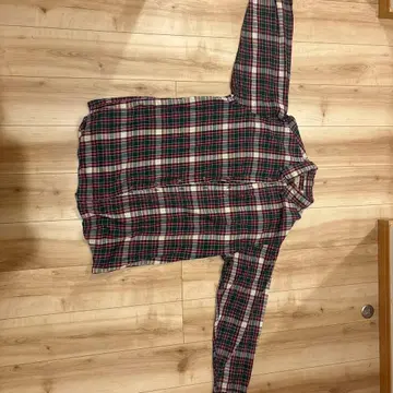 80년대 L.L. Bean 체크 무늬 긴팔 플란넬 셔츠
