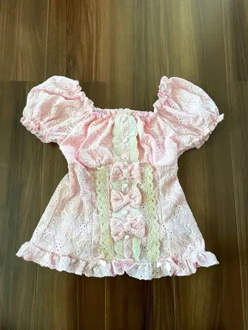 LIZ LISA 계 프린세스 퍼프 슬리브 상의