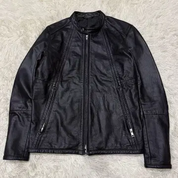 1758 BEAMS 빔즈 싱글 라이더 자켓 소가죽 S 블랙