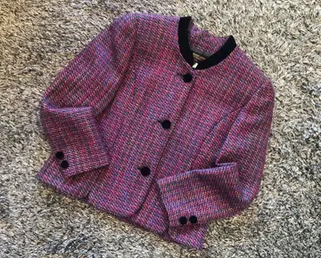 구제 의류 레트로 구제 의류 빈티지 쇼와 레트로 트위드 핑크