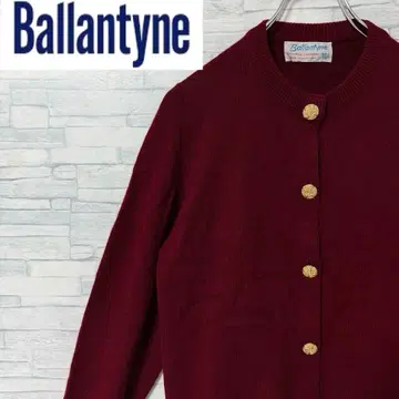 발렌타인 스코틀랜드제 가디건 골드 버튼 퓨어 캐시미어 100%