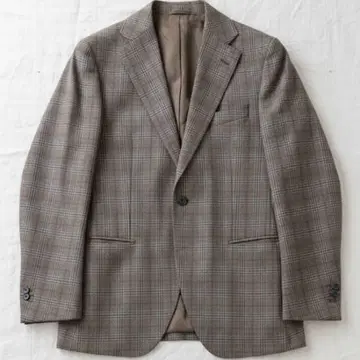 그레이 계열 체크 캐주얼 수트 세트