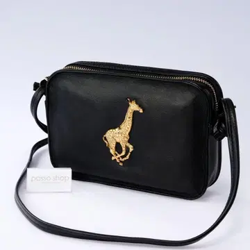 [ 새상품급 ] 이아파피요네 브루클린 기린 미니 숄더 사선 가죽 블랙