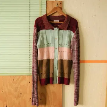 격자 무늬 가디건