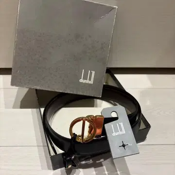 dunhill 가죽 벨트 골드 버클 미사용