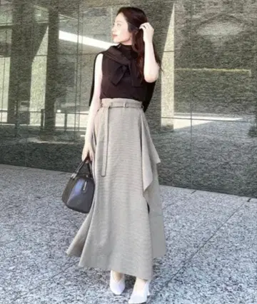 anuans 랩 드레이프 스커트