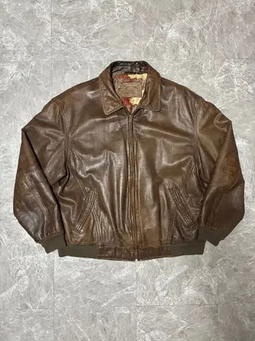 St. John's Bay 가죽 자켓 L XL 브라운