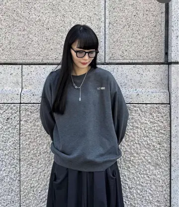 [ ASYMM ] 새상품 컬러 맨투맨 (그레이)