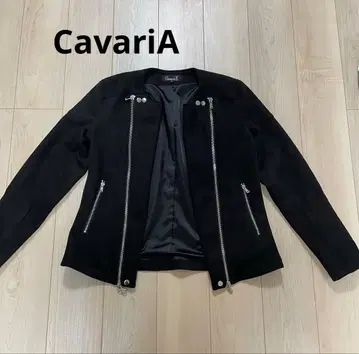 CavariA 스웨이드 느낌 더블 지퍼 라이더 자켓