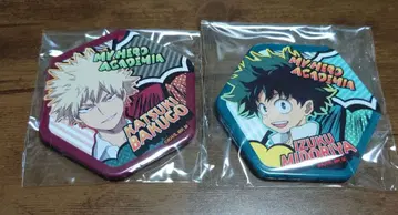 나의 히어로 아카데미아 캔뱃지 2개 세트 미도리야, 바쿠고