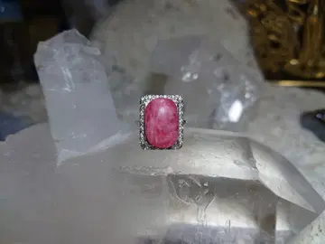 잉카 로즈 오벌 컷 스톤 반지