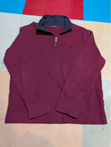 NAUTICA 버건디 지퍼 트레이닝복