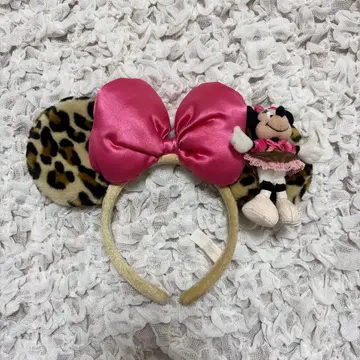 디즈니 리조트 레오파드 무늬 머리띠