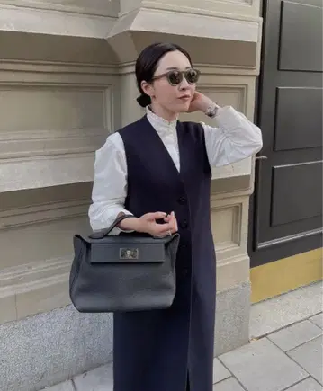 YONFA 울 베스트 네이비