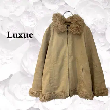 럭셔리 자켓 코트 [ L ] 베이지 퍼 집업 캐주얼