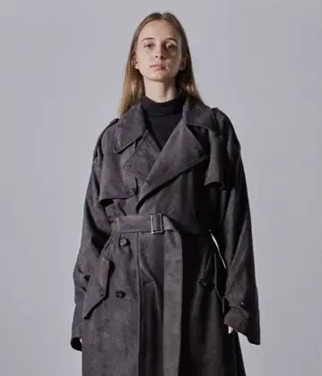 CLEL 클레일 더블 테크 페이드 트렌치코트 S