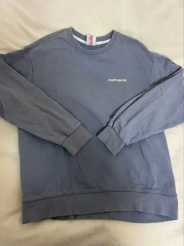 mahagrid 블루 크루넥 맨투맨 M