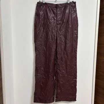 패션 노바 버건디 팬츠 XL 가죽 짙은 와인 레드