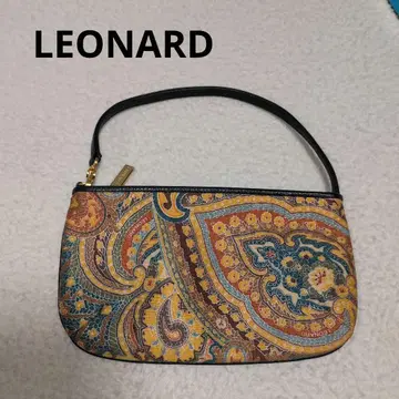 [ 새상품급 ] LEONARD 페이즐리 무늬 핸드백 액세서리 파우치