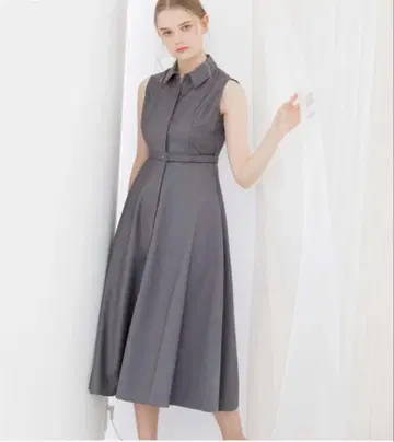 슬리브리스 플레어 벨트 원피스 lalune