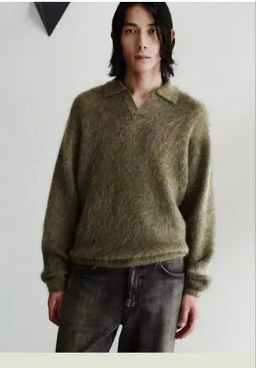 LIDNM Kid Mohair Knit Polo