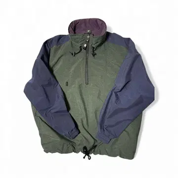 풀오버 나일론 자켓 그린/네이비