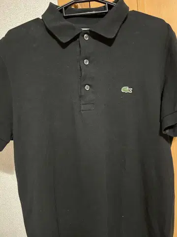LACOSTE 블랙 피케 셔츠 US S