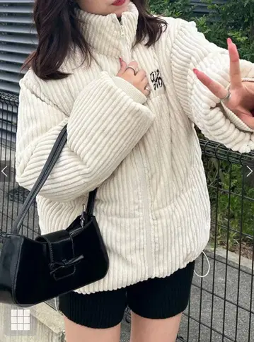 로고 자수 코듀로이 다운 자켓[kd85]