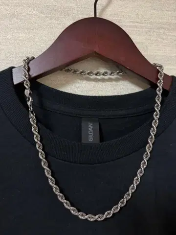 avalanche 로프 체인 목걸이 6mm