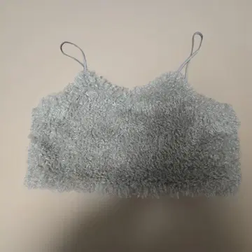 Re:EDIT 라이트 그레이 슬리브리스 복슬복슬 뷔스티에 M