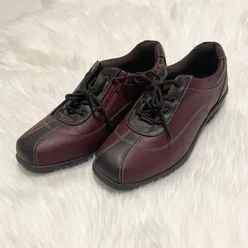 TOPAZ 컴포트 슈즈 24.5cmEEE 와인 레드 x 다크 브라운