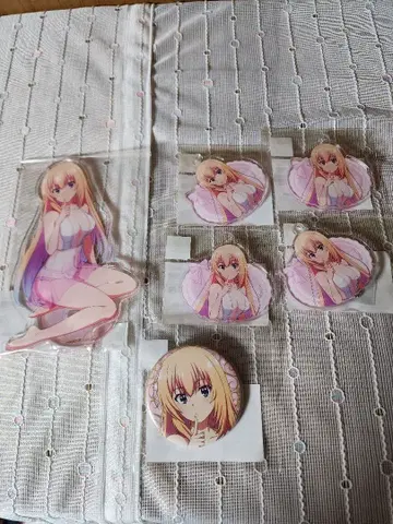 요실 복권 콜렉션 이치노세 호나미 아크릴 스탠드 캔뱃지 6개 세트