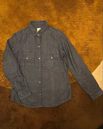 ADAM ET ROPE' 인디고 데님 긴팔 셔츠