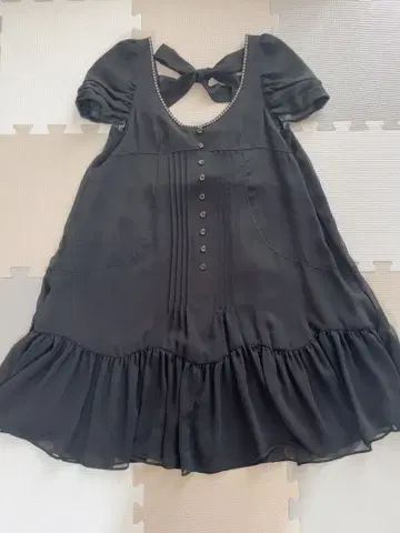 질스튜어트 블랙의 화려한 쉬폰 원피스 0 사이즈 파티, 2차 모임 등