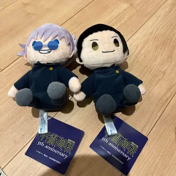 주술회전 5주년 고죠 사토루 게토 스구루 봉제 인형 세트 라운드원 한정판