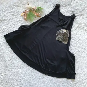 세트 판매 (L~LL) 미니 원피스 슬리브리스 스크런치 포함 빅 사이즈