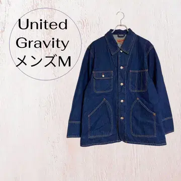 United Gravity 데님 자켓 남성용 M 워크 자켓 다크 네이비