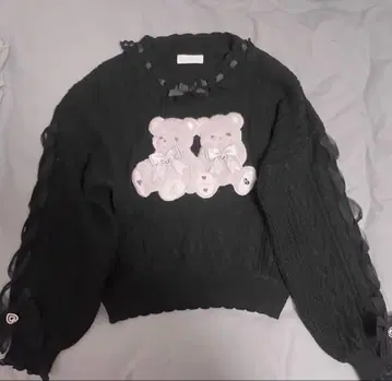 LIZLISA 트윈 베어 니트탑