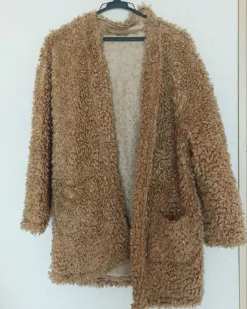 복슬복슬 퍼 롱 코트 브라운