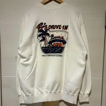 free rage 프리 레이지 데미지 프린트 화이트 L 맨투맨