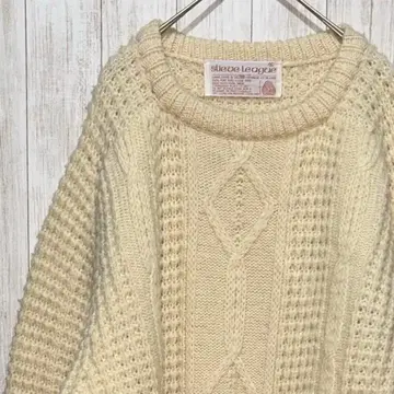 [ 새상품급 아일랜드제 ] 아란 니트 스웨터 피셔맨 울