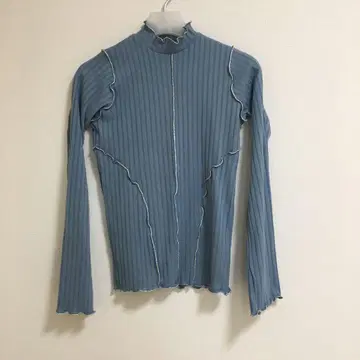 POPPY 리브 하이넥 상의 (블루) 아사기니뇨