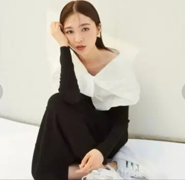 스나이델 빅 카라 니트 원피스