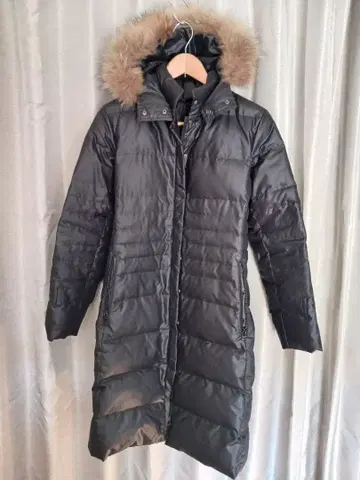 UNTITLED 블랙 롱 다운 자켓