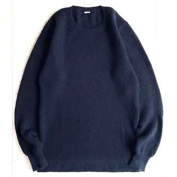 론 헤르만 캐시미어 100% 크루넥 와플 니트 네이비 M