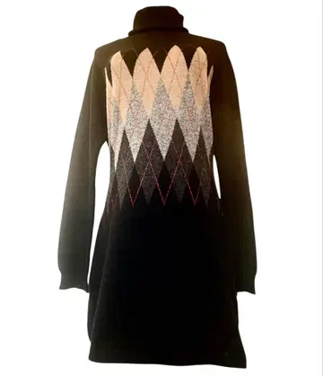 이타리야 캐시미어 100% 튜닉 9호 아가일 무늬