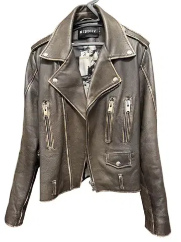 misbhv 미스비헤이브 라이더 자켓 천연 가죽