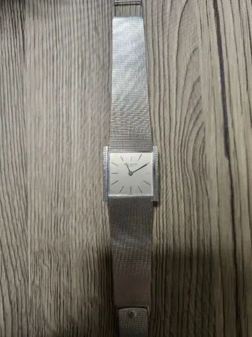 파텍 필립 실버 메쉬 아날로그 손목시계